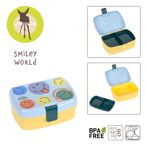 Lassig Lunchbox z wkładką SmileyWorld blue