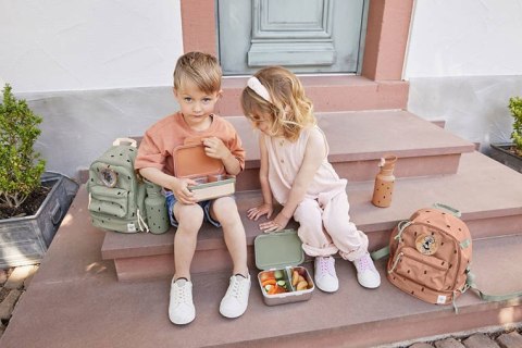 Lassig Lunchbox ze stali nierdzewnej Happy Prints oliwkowy