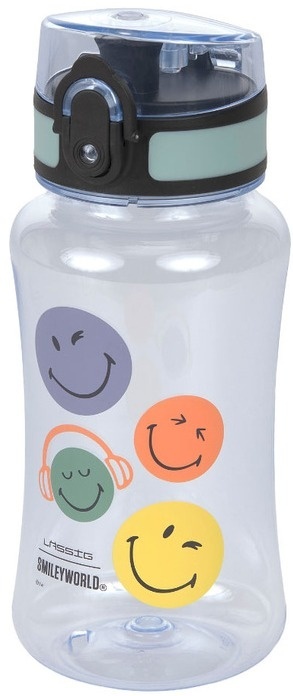 Lassig Butelka - bidon tritanowa 420 ml SmileyWorld blue