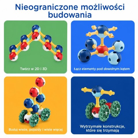 KUB Planet Edu XXL magnetyczne klocki 3D 150 elem.
