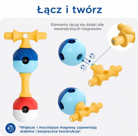 KUB Planet Edu XXL magnetyczne klocki 3D 150 elem.