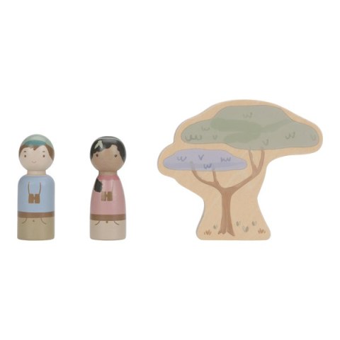 Little Dutch Drewniany samochód ze zwierzątkami Safari Friends FSC