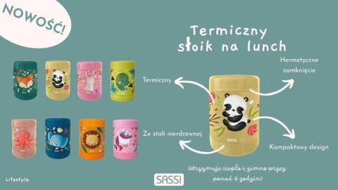 Termos obiadowy dla dzieci 350ml Dinozaur SASSI