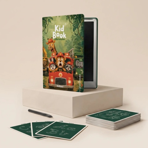 KidBook Tablet Graficzny z kartami pracy do rysowania - Little Vehicles