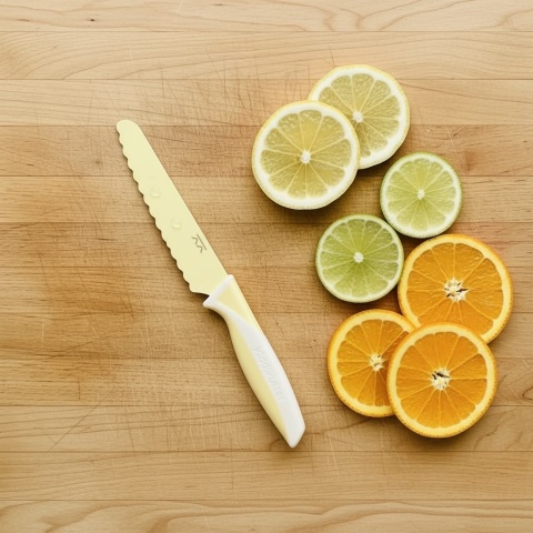 KiddiKutter Bezpieczny nóż do nauki krojenia dla dzieci GELATO LEMON CREAM