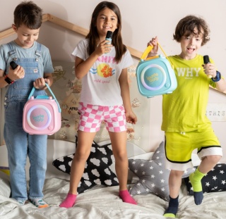 Kiddoboo zestaw karaoke głośnik KidsVoice różowy 3+