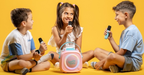 Kiddoboo zestaw karaoke głośnik KidsVoice różowy 3+