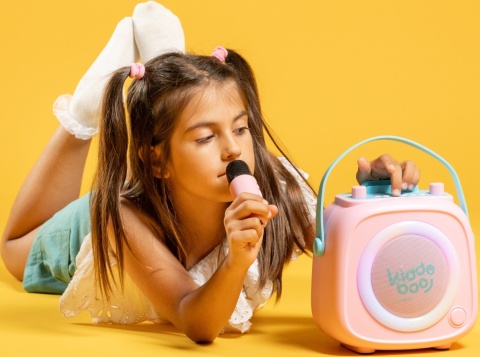 Kiddoboo zestaw karaoke głośnik KidsVoice różowy 3+