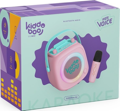 Kiddoboo zestaw karaoke głośnik KidsVoice różowy 3+