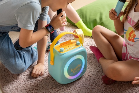 Kiddoboo zestaw karaoke głośnik KidsVoice różowy 3+