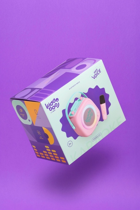 Kiddoboo zestaw karaoke głośnik KidsVoice różowy 3+