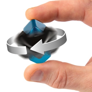 Bopster Cube Spinner - Czarny/Niebieski