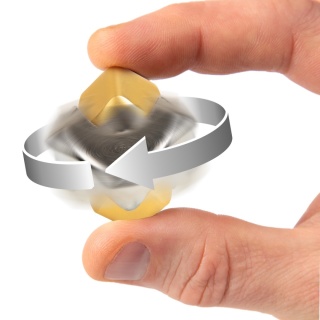 Bopster Cube Spinner - Srebrny/Złoty