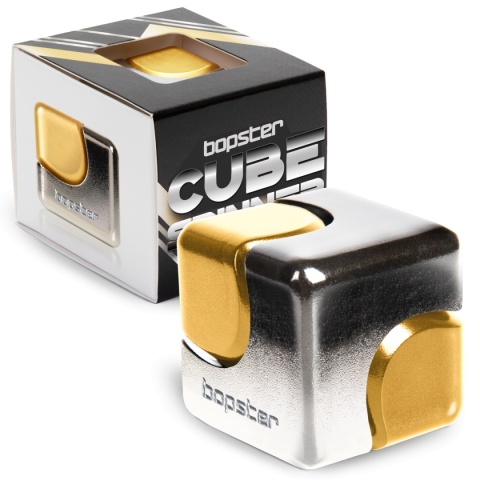 Bopster Cube Spinner - Srebrny/Złoty