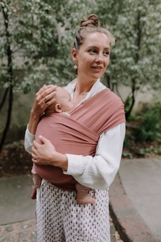 Chusta do noszenia dziecka nosidło BOBA Wrap - brudny róż