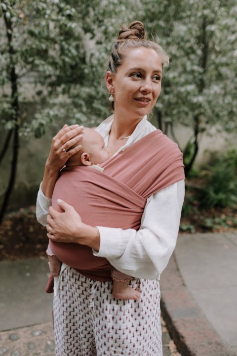 Chusta do noszenia dziecka nosidło BOBA Wrap - brudny róż