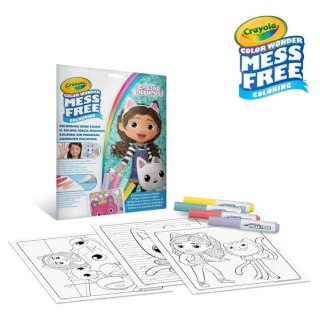 Crayola Kolorowanka dla dzieci i 4 niebrudzące magiczne flamastry Color Wonder Mess Free Koci Domek Gabi 3+