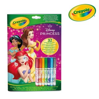 Crayola Kolorowanka dla dzieci z łamigłówkami flamastry Księżniczki Disneya