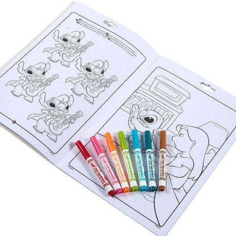Crayola Kolorowanka dla dzieci z łamigłówkami i flamastrami Lilo i Stitch 3+