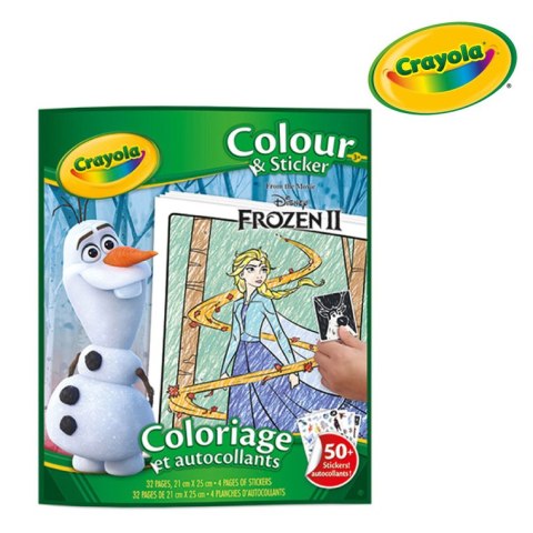 Crayola Kolorowanka dla dzieci z naklejkami Kraina Lodu 3+
