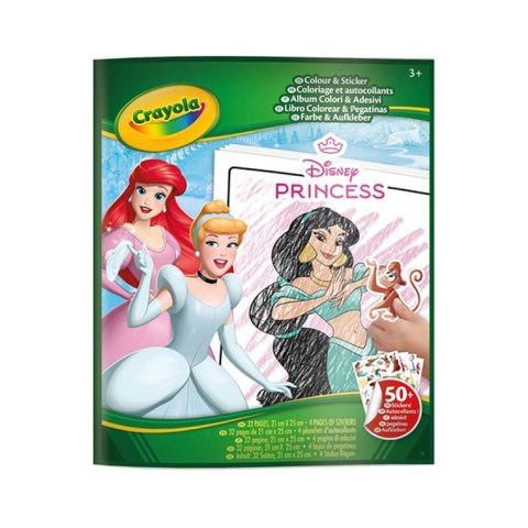 Crayola Kolorowanka dla dzieci z naklejkami Księżniczki Disneya 3+