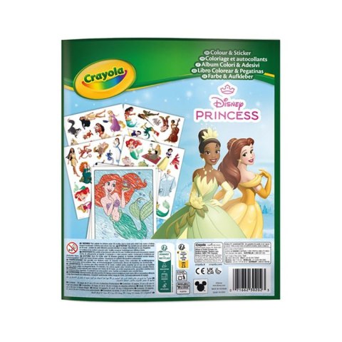 Crayola Kolorowanka dla dzieci z naklejkami Księżniczki Disneya 3+