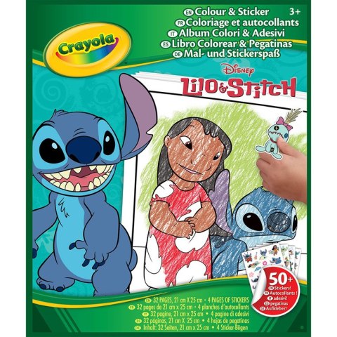 Crayola Kolorowanka dla dzieci z naklejkami Lilo i Stitch 3+
