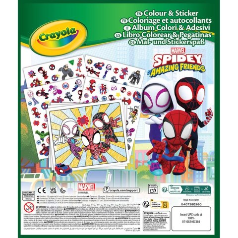 Crayola Kolorowanka dla dzieci z naklejkami Spidey i super-kumple 3+