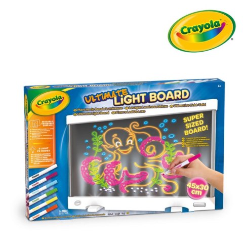 Crayola Tablica podświetlana do rysowania LED 6 żelowych flamastrów