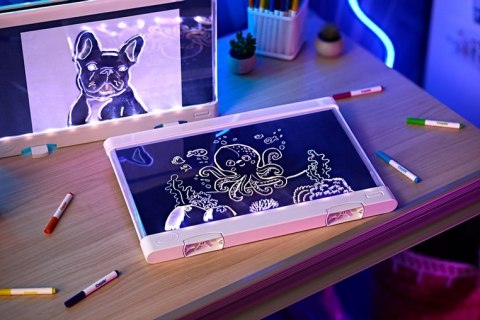 Crayola Tablica podświetlana do rysowania LED 6 żelowych flamastrów
