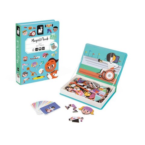 Janod Magnetyczna układanka Sport Magnetibook