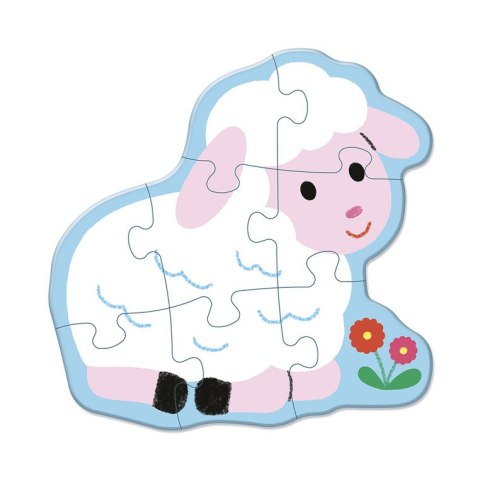 Janod Puzzle progresywne 5 układanek - 2, 4, 6, 8 i 10 el. Farma 2+