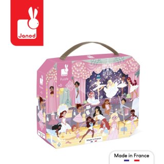 Janod Puzzle w walizce Tancerki 100 elementów 6+ Made in France