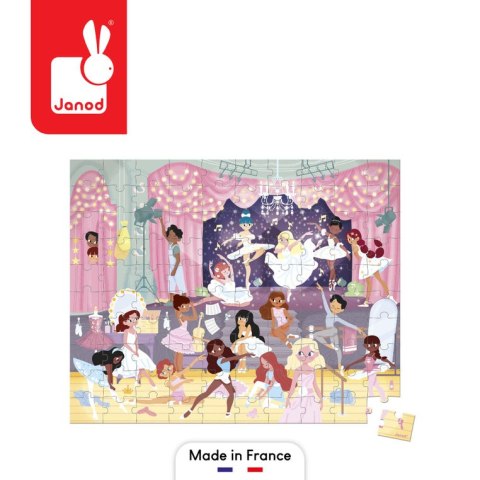 Janod Puzzle w walizce Tancerki 100 elementów 6+ Made in France