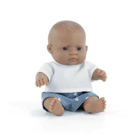 Miniland Lalka w ubranku chłopiec Latynos, 21cm - Moi przyjaciele i ja