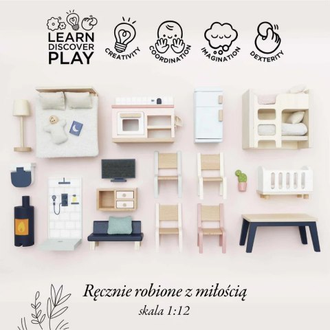 Le Toy Van Drewniane mebelki do domku dla lalek duży zestaw, zabawka dzieci Le Toy Van