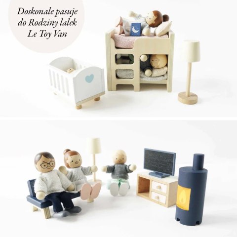 Le Toy Van Drewniane mebelki do domku dla lalek duży zestaw, zabawka dzieci Le Toy Van