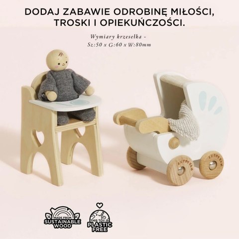 Le Toy Van Drewniane mebelki do domku dla lalek zestaw z lalką