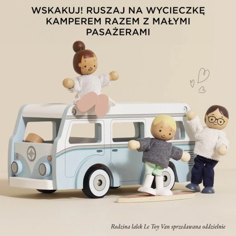 Le Toy Van Drewniany kamper retro, wakacyjny samochód, zabawka dla dzieci, Le Toy Van