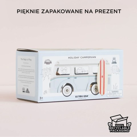 Le Toy Van Drewniany kamper retro, wakacyjny samochód, zabawka dla dzieci, Le Toy Van
