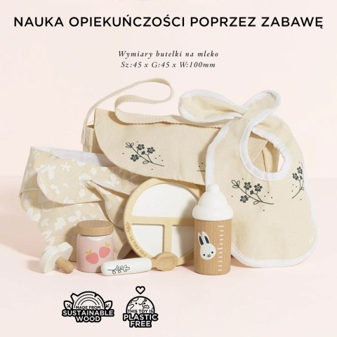 Le Toy Van Drewniany zestaw do karmienia lalek zabawa lalkami dla dzieci