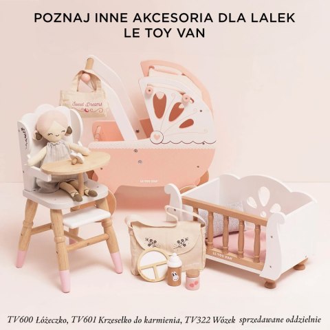Le Toy Van Drewniany zestaw do karmienia lalek zabawa lalkami dla dzieci