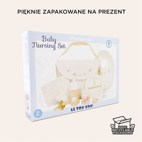Le Toy Van Drewniany zestaw do karmienia lalek zabawa lalkami dla dzieci