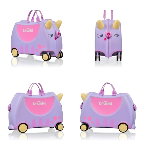 Trunki Jeżdżąca walizeczka Kotek Cassie Dziecięca walizka Trunki Glide 360°