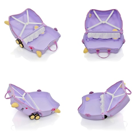 Trunki Jeżdżąca walizeczka Kotek Cassie Dziecięca walizka Trunki Glide 360°