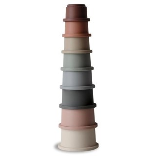 Mushie Wieża z kubeczków Stacking Tower 8el PETAL