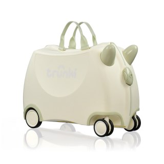 Dziecięca walizka podróżna Trunki Glide 360° z funkcją jeździka - Biała