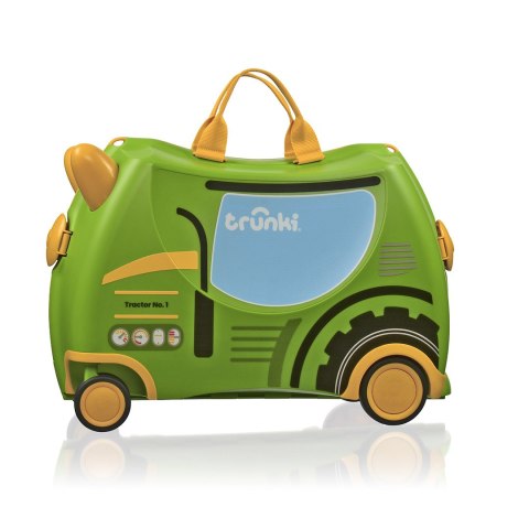 Dziecięca walizka podróżna Trunki Glide 360° z funkcją jeździka - Traktor Tommy