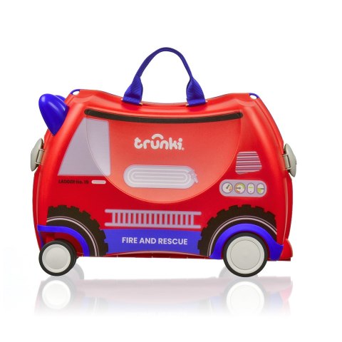 Dziecięca walizka podróżna jeździk Trunki Glide 360° Wóz strażacki Frank