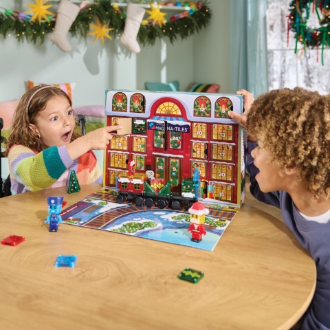MAGNA-TILES Klocki Magnetyczne Kalendarz Adwentowy 34 el